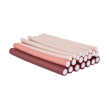 OXX Haircare 28 Piece Bendy Rollers Multi Twist Flex Curlers - Pink