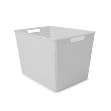 26L Rectangle Linen Weave Basket - Grey