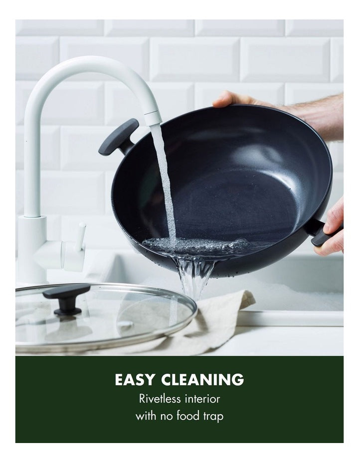Smartshape Covered Wok 32cm / 5.43L with 2 side handles - PFAS-free ceramic non-stick