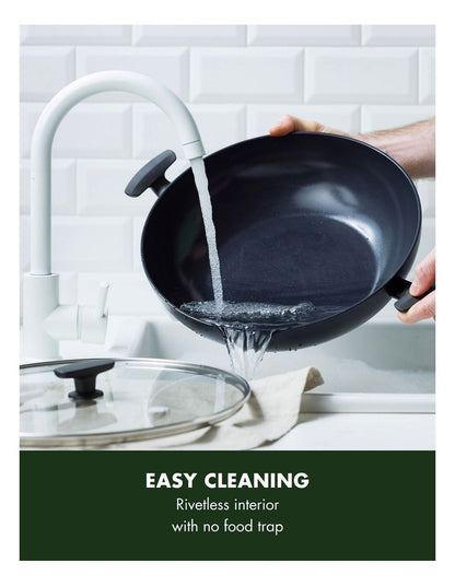 Smartshape Covered Wok 32cm / 5.43L with 2 side handles - PFAS-free ceramic non-stick