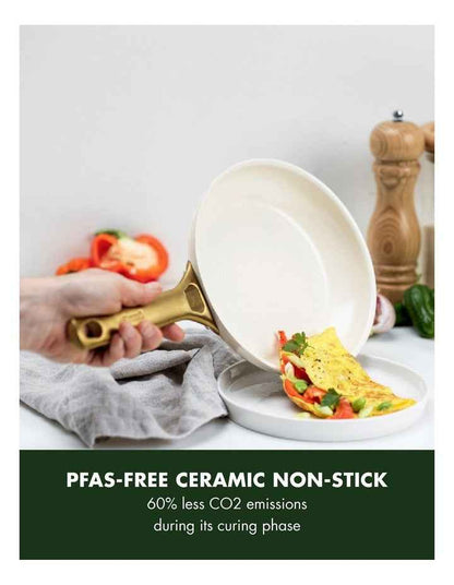 Padova 6pc Cookware Set Cream White PFAS-free