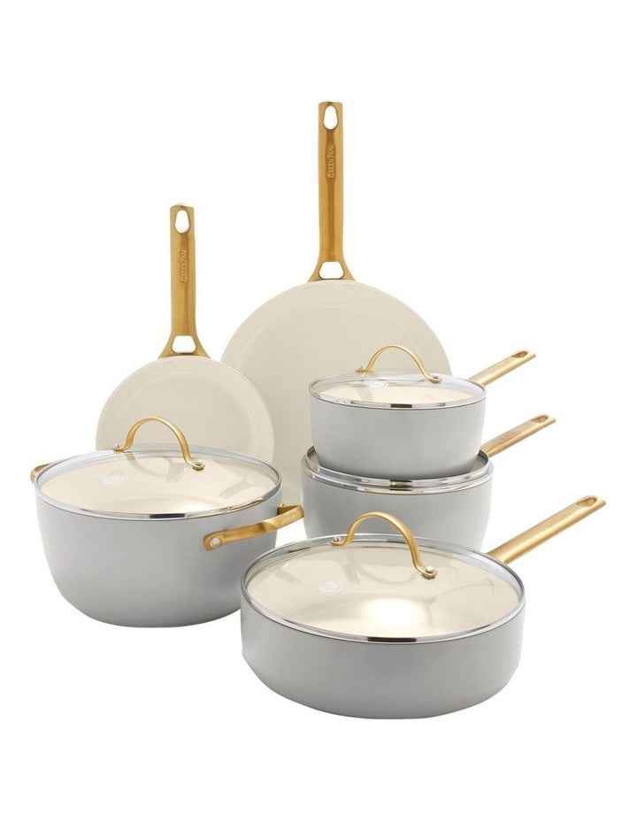 Padova 6pc Cookware Set in Dove Grey - PFAS-free ceramic non-stick