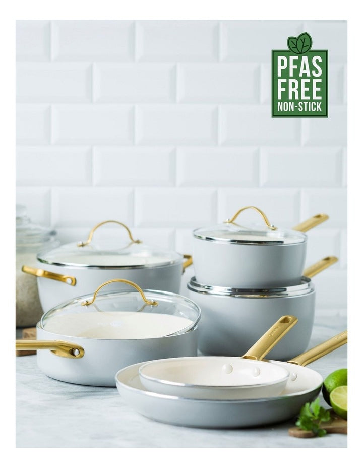 Padova 6pc Cookware Set in Dove Grey - PFAS-free ceramic non-stick