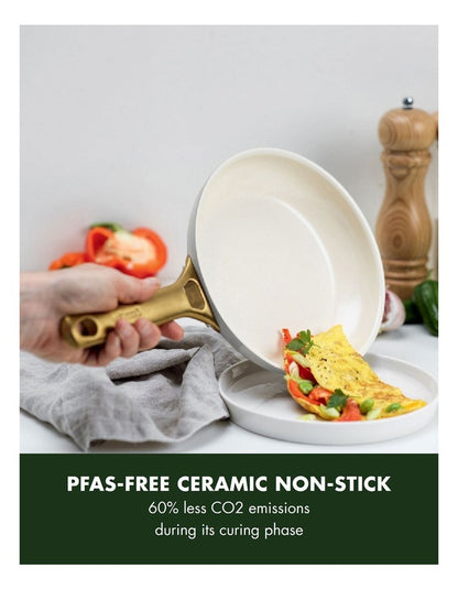 Padova 6pc Cookware Set in Dove Grey - PFAS-free ceramic non-stick