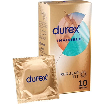 Durex Invisible Ultra Thin Regular Fit Condoms 10 pack