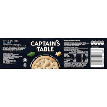 Captain's Table Classic Water Crackers 125g