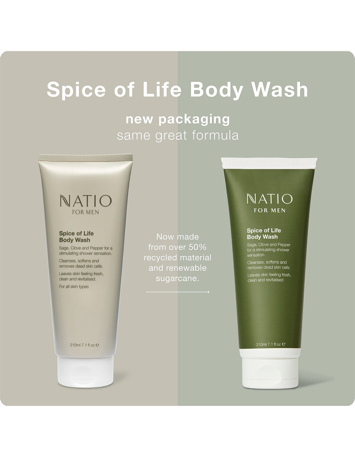Mens Spice Of Life Body Wash 210ml