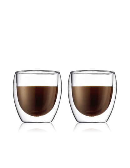 Pavina Double Wall Glasses 250ml Set Of 2