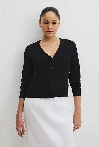 Organically Grown Cotton Linen Blend Knit Cardigan