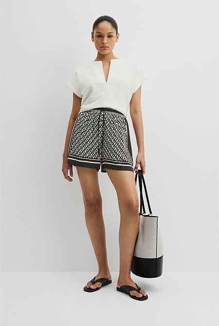 Print Cupro Short