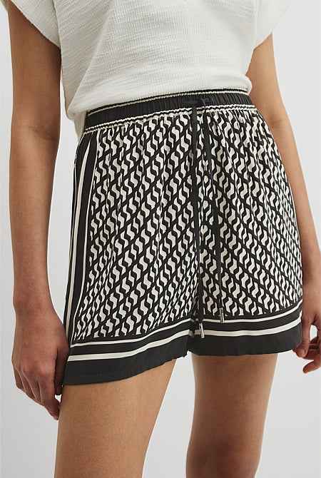 Print Cupro Short