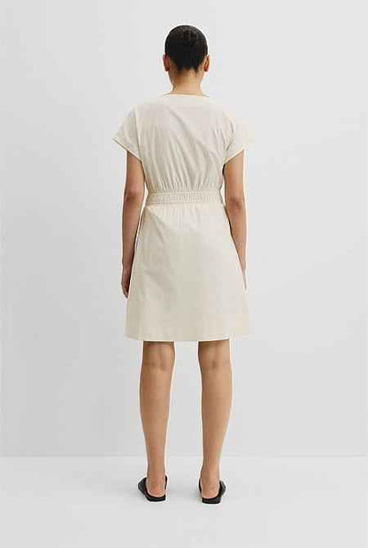 Australian Cotton Shirred Waist Mini Dress