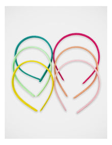Rainbow Alicebands Pack of 6 in Multi