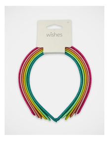 Rainbow Alicebands Pack of 6 in Multi