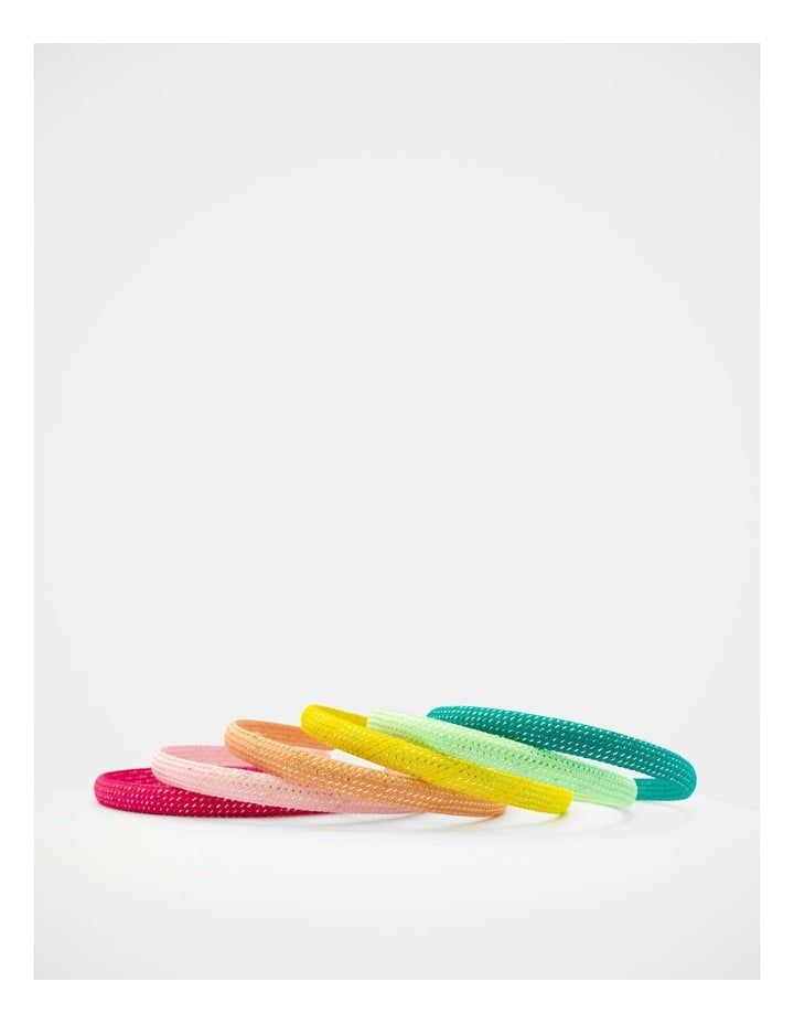 Rainbow Alicebands Pack of 6 in Multi