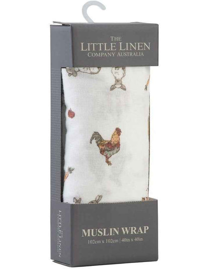 Farmyard Lamb Muslin Wrap 1 Pack