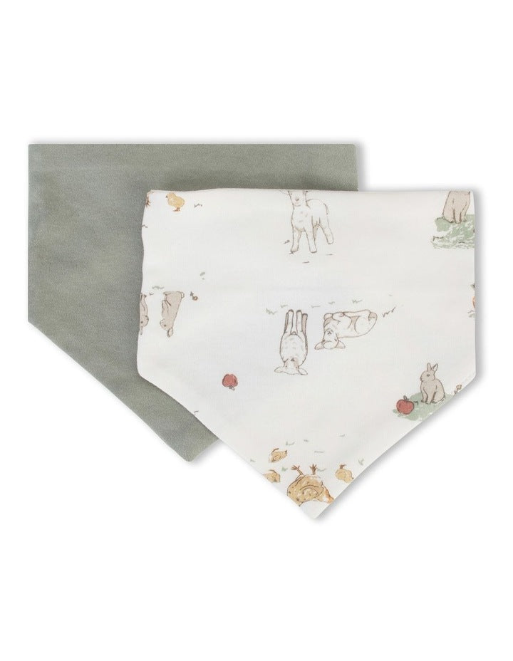 Farmyard Lamb Jersey Bib 2 Pack