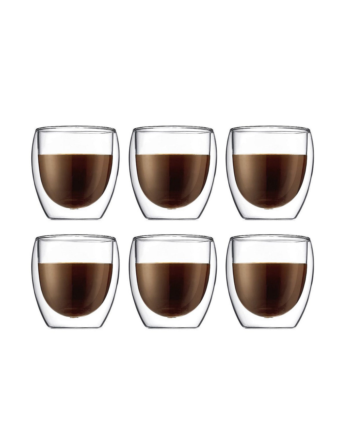Pavina 6 Pcs Glass Dbl Wall Small 0.25l