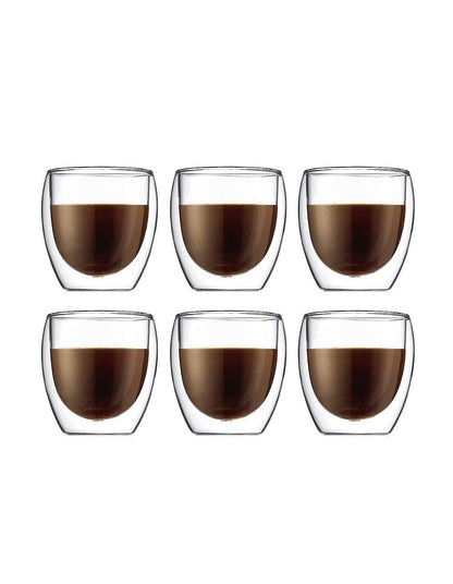 Pavina 6 Pcs Glass Dbl Wall Small 0.25l