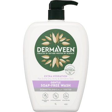 DermaVeen Extra Hydration Gentle Soap Free Wash 1L