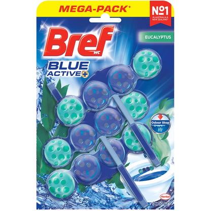 Bref Blue Active Eucalyptus Toilet Cleaner Block 50g x 3 pack