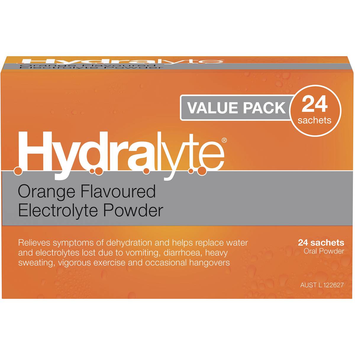 Hydralyte Sachets Orange 24 Pack