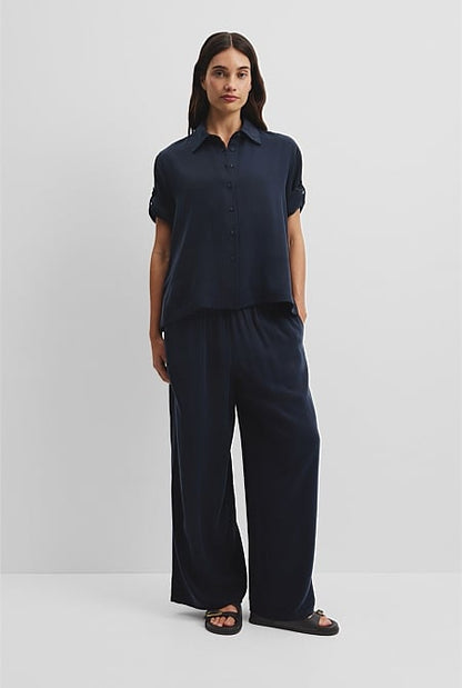 Short Sleeve Cupro Shirt