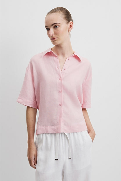 Organically Grown Linen Short Sleeve Shirt