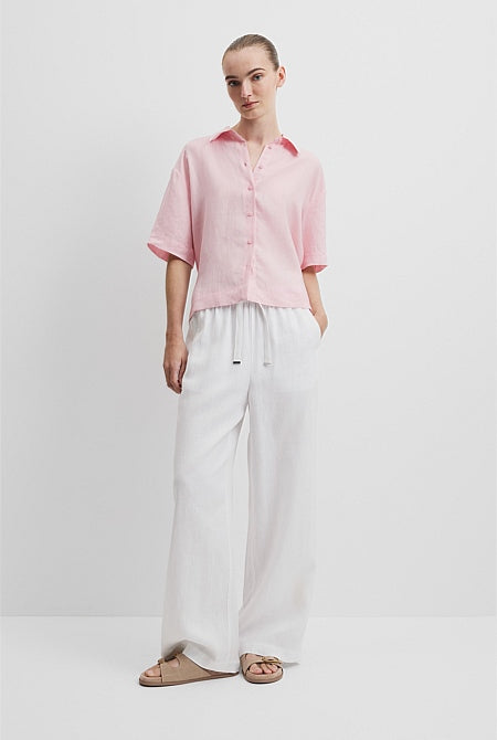 Organically Grown Linen Short Sleeve Shirt