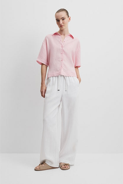 Organically Grown Linen Short Sleeve Shirt