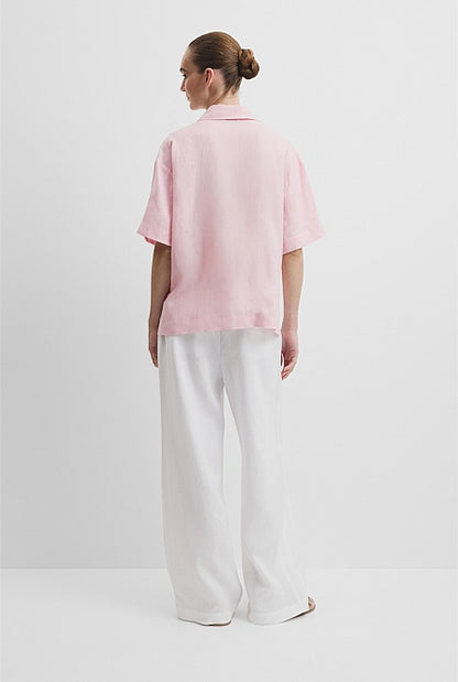 Organically Grown Linen Short Sleeve Shirt