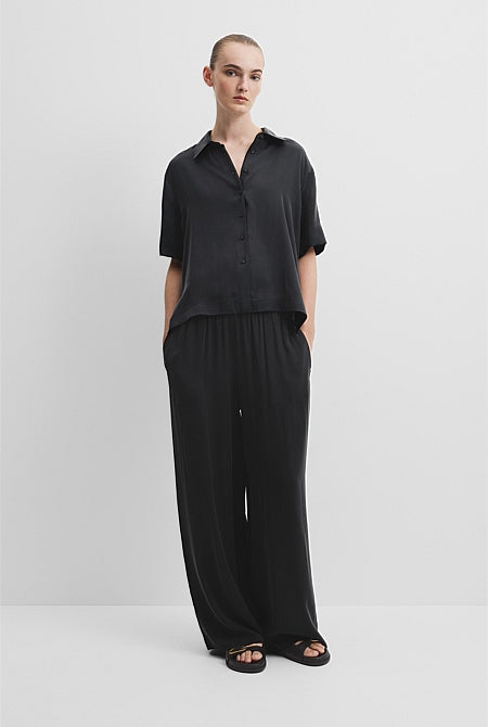 Short Sleeve Cupro Shirt