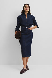 Denim Midi Skirt