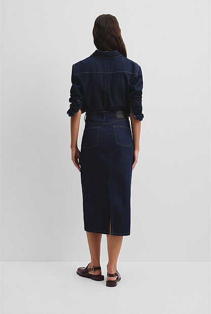 Denim Midi Skirt