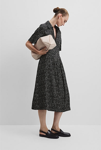 Geometric Print Shirt Dress
