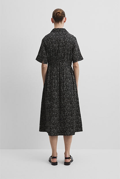 Geometric Print Shirt Dress
