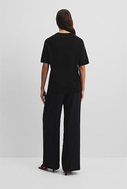 Organically Grown Cotton Blend Cashmere Blend T-Shirt