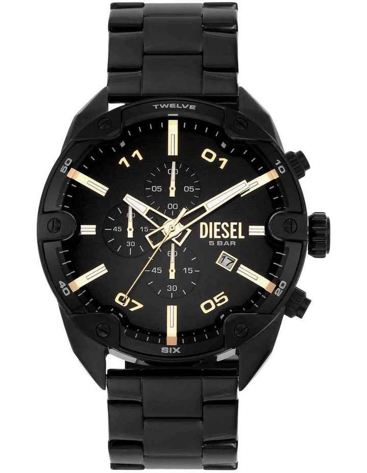 Spiked DZ4644 Chronograph Watch in Black
