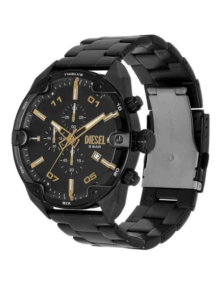 Spiked DZ4644 Chronograph Watch in Black