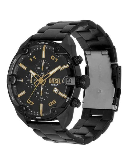 Spiked DZ4644 Chronograph Watch in Black