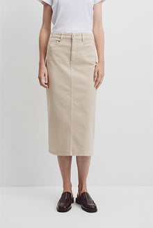 Recycled Cotton Denim Midi Skirt