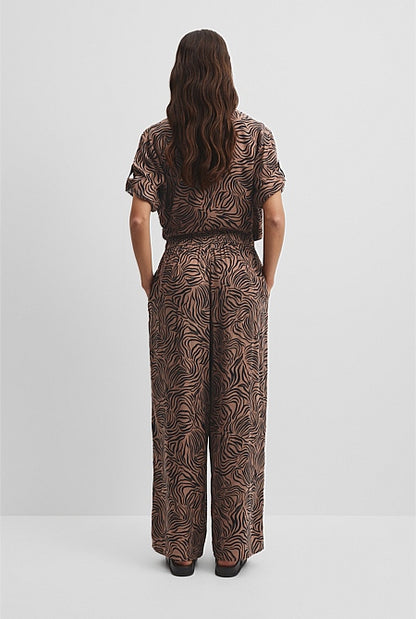 Print Pull On Cupro Pant
