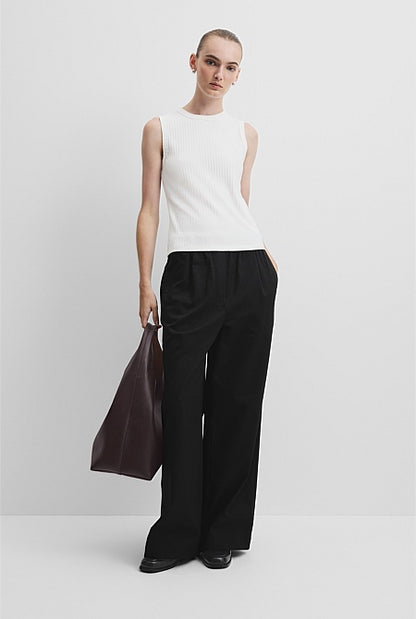 Australian Cotton Blend Fitted Rib Tank