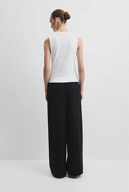 Australian Cotton Blend Fitted Rib Tank