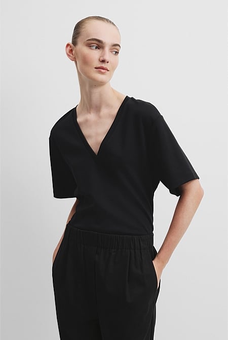 V-Neck Longline T-Shirt