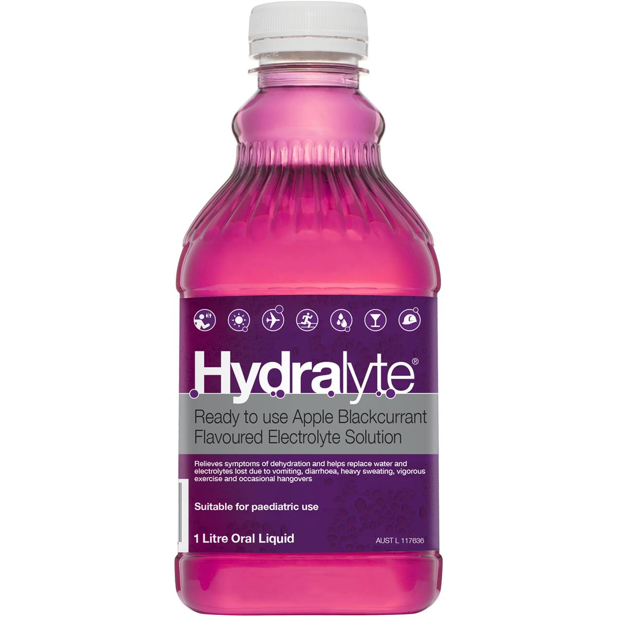 Hydralyte Ready To Drink Electrolyte Solution Apple Blackcurrant 1l