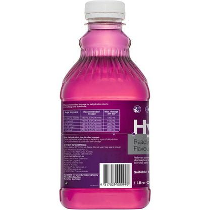 Hydralyte Ready To Drink Electrolyte Solution Apple Blackcurrant 1l