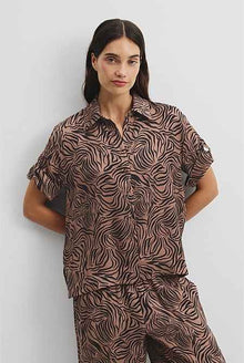 Print Short Sleeve Cupro Shirt