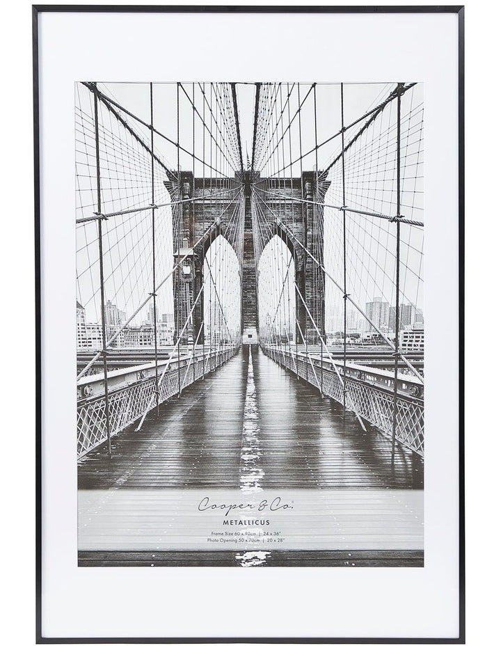 Premium Metallicus Photo Frame 60x90cm Matt to 50x70cm in Black