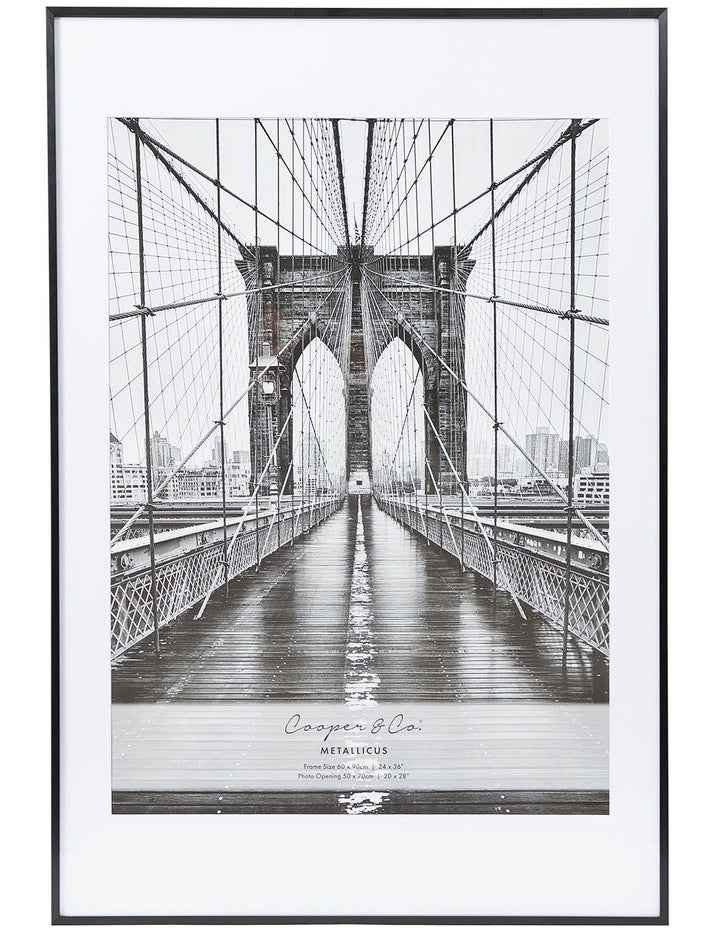 Premium Metallicus Photo Frame 60x90cm Matt to 50x70cm in Black